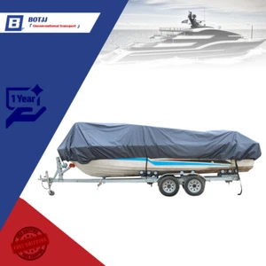 Marine Grade Polyester Canvas Trailerable Waterproof Boat Cover Heavy 600D US - Picture 1 of 17