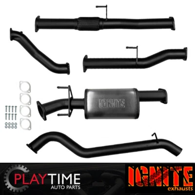 3 Inch Exhaust For Toyota Hilux Exhaust 3L D4D Kun26R With Muffler Black - image 1 of 4