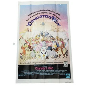 Vintage Charlotte's Web Theatrical Poster 1972 41"x27" Original Movie Poster - Picture 1 of 4