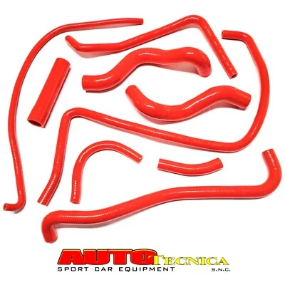 KIT 9 TUBI ACQUA LANCIA DELTA HF INTEGRALE 8V. ROSSO MANICOTTI WATER COOLANT Foto 1 de 3