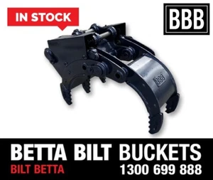 BETTA BILT BUCKETS 3 TONNE HYDRAULIC GRAB IN STOCK CALL NOW - Picture 1 of 24