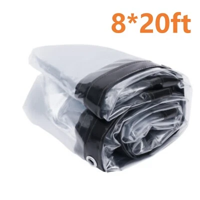 Paredes cortina transparentes de vinilo PVC comercial industrial resistente al agua 8*20 pies Foto 1 de 4