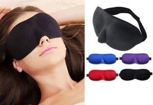 LOT of 4 Travel 3D Eye Mask Sleep Soft Padded Sleeping Blindfold USA Ship! - Picture 1 of 5