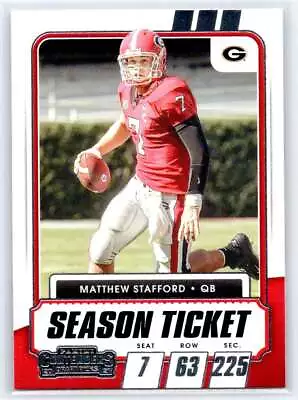 2021 Panini Contenders Draft Picks #9 Matthew Stafford - Image 1 of 2