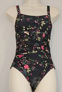 Ladies Black Floral One-Piece Swimsuit    Size S     NEW - Picture 1 of 3