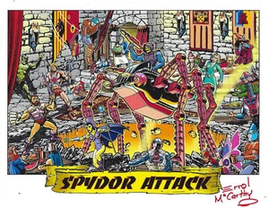 MASTERS OF THE UNIVERSE Spydor Attack Print Signed Errol McCarthy 8-1/2" X 11" - Picture 1 of 1