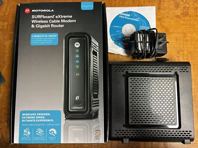 Motorola SBG6580 Surfboard DOCSIS 3.0 Cable Modem & WiFi Router  w. 4 Lan Ports - Image 1 of 4