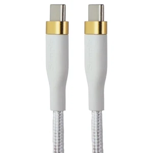 S. Simple (10-Ft) USB-C to USB-C Tough-Knit Braided Cable - White/Gold - Picture 1 of 1