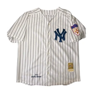 1951 Mickey Mantle New York Yankees Classic White Pinstripe Jersey Men's Medium - Picture 1 of 10