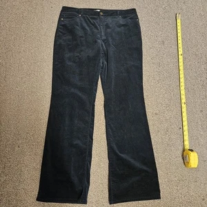 Coldwater Creek Corduroy Pants Womens 16 Green Natural Fit - Picture 1 of 7