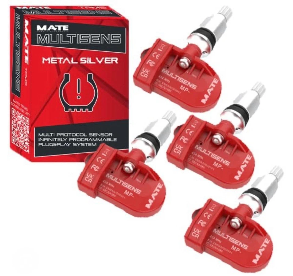 KIT 4 SENSORI DI PRESSIONE MATE MULTISENSE METALSILVER PER MERCEDES - Bild 1 von 4