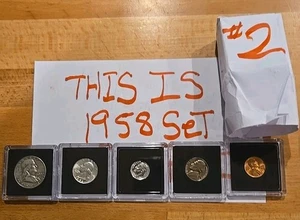 1958 USA Uncirculated 5Coin Set Excel Condition, Minted in USA 3 SETS AVAILABL 2 - Picture 1 of 11