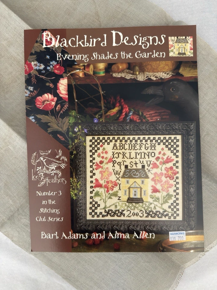 Blackbird Designs EVENING SHADES THE GARDEN Cross Stitch Pattern No 3 & Fabric - Image 1 of 4