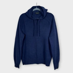 Rag Bone 100% Cashmere Hoodie Sweater - Navy Blue - Ultra Soft - Medium - Picture 1 of 7