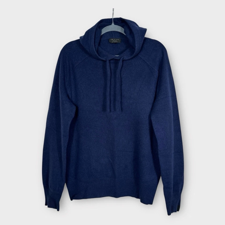 Rag Bone 100% Cashmere Hoodie Sweater - Navy Blue - Ultra Soft - Medium - Image 1 of 4