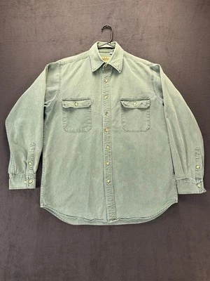 Camisa Cabela’s Verde Lona Botón Para Hombres Grande Alta Peso Pesado Algodón Ropa de Trabajo Foto 1 de 4