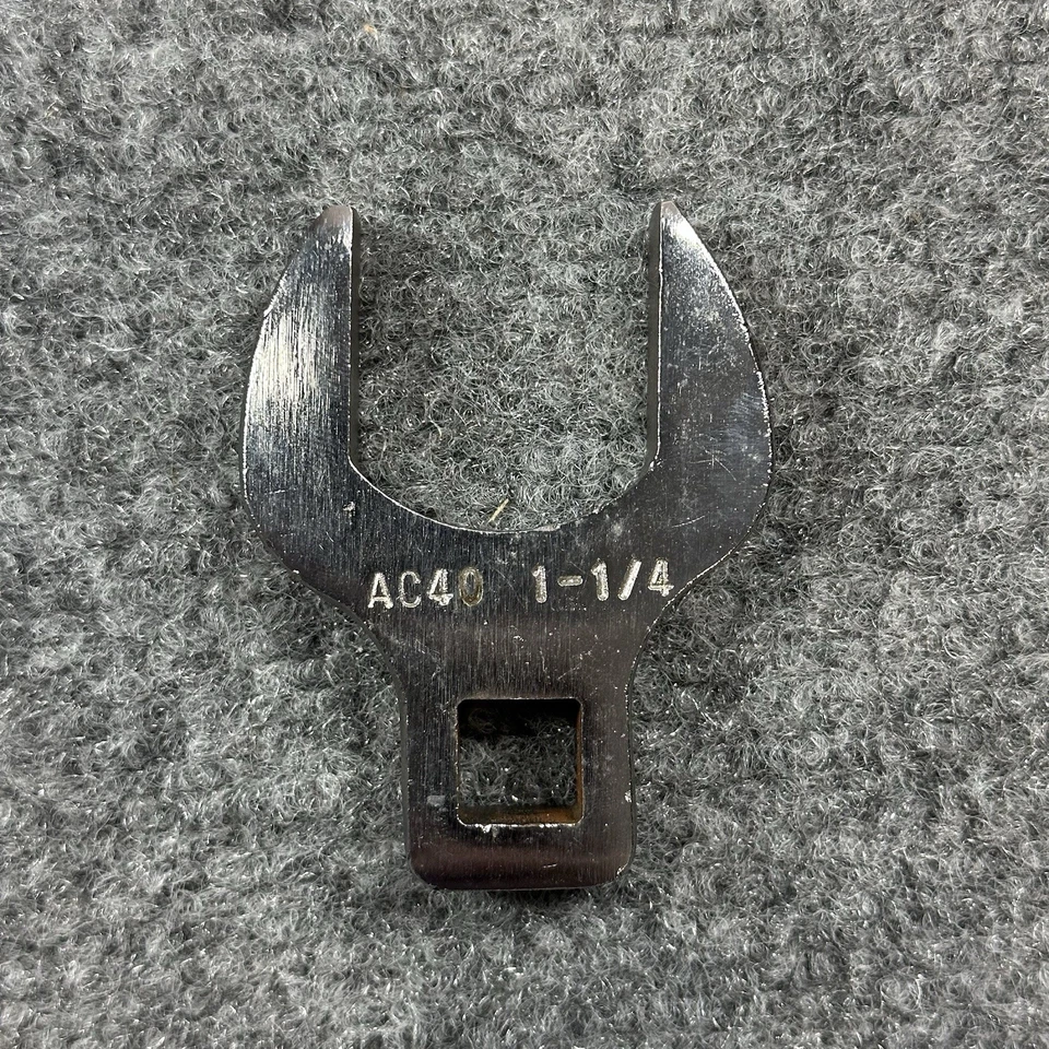 Chave BONNEY Crowfoot 1-1/4” AC40 fabricada nos EUA 1/2” unidade SAE vintage cromada - Imagem 1 de 3