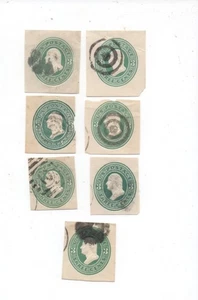 United States used cut square U163 x7 - Picture 1 of 1