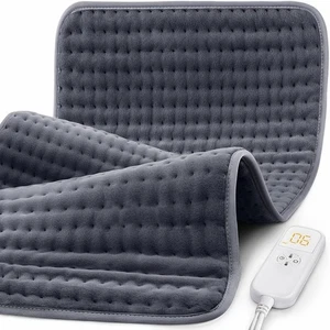 Almohadilla térmica de microfelpa extra grande 17”x33” para aliviar el dolor de espalda cuello, 6 calor - Imagen 1 de 7