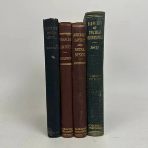 Aircraft Design and Layout Manuals Lot of 4 Aerodynamics Engineering Calculus - Picture 1 of 15