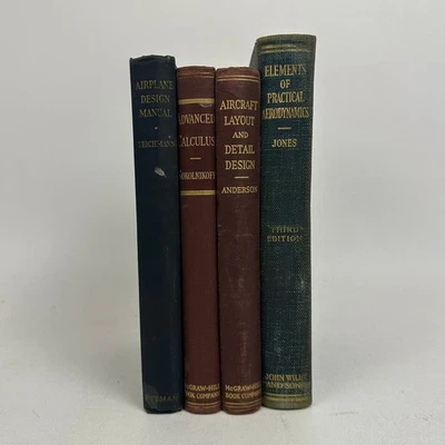 Aircraft Design and Layout Manuals Lot of 4 Aerodynamics Engineering Calculus - Image 1 of 4