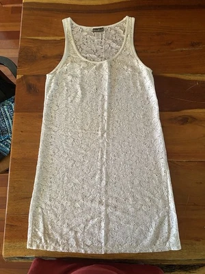 Vestido Tommy Bahama Island Cays con cordones talla M blanco encubrimiento de natación Foto 1 de 4