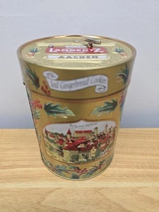 Caja de música musical de galleta de jengibre alemana Lambertz lata Feliz Navidad - Imagen 1 de 5