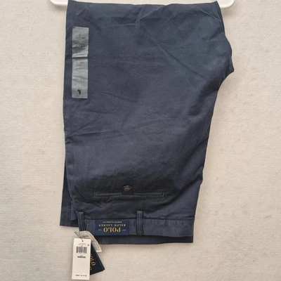 Polo Ralph Lauren Chino Pants Mens 44B x 30 Navy Cotton Stretch Slash Pockets - Image 1 of 4