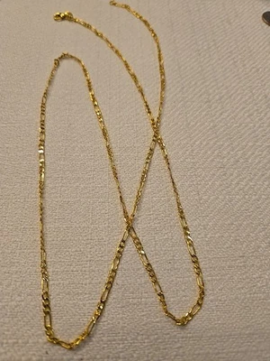 Cadena Figaro, 30" L, 6 gramos, YG/925STERLING Foto 1 de 4