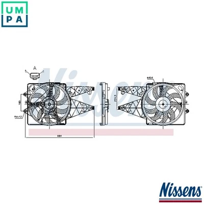 FAN ENGINE COOLING 850114 FOR ALFA ROMEO FIAT GRANDE/PUNTO ABARTH 0.9L 2cyl MITO - Image 1 of 4