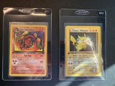 1st Edition Dark Charmeleon And Lt. Surge’s Pikachu - Image 1 of 4