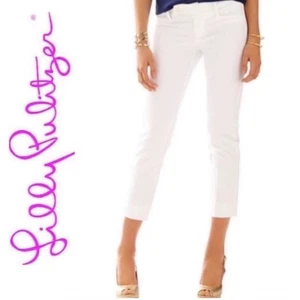 Lilly Pulitzer Palm Beach Cropped Pants size 4 Capri Classic Preppy Low Rise - Picture 1 of 5