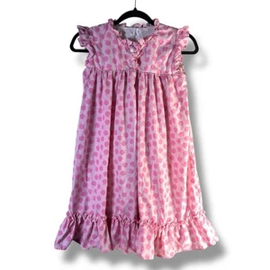 Cecil and Lou Girls Sz 8 Ruffle Pink Party Dress Apples First Day Of School Cute - Picture 1 of 12