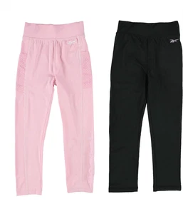 Reebok Girls 2 Pack Athletic Leggings, blackpink, Little Kids (4-7), XS (6) - Picture 1 of 2