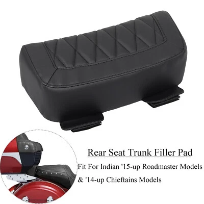 Black Rear Seat Trunk Filler Pad For Indian 15-up Roadmaster 14-up Chieftains Foto 1 de 4