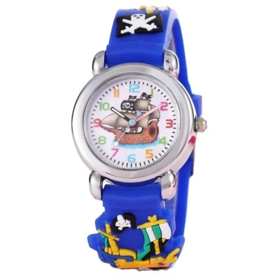 Reloj Infantil Niño Niña - Correa Silicona Con Dibujos En Relieve - Esfera 30 mm - Imagen 1 de 3