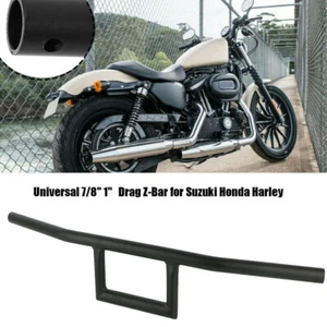 Motorcycle 1" Handlebar Drag Z Bar For Suzuki Chopper Bobber Custom Universal UK - Picture 1 of 10