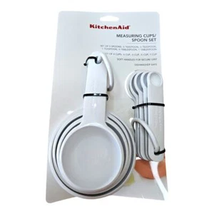 NEW KitchenAid Universal Measuring Cups & Spoons (9 Pieces) in White - Picture 1 of 3