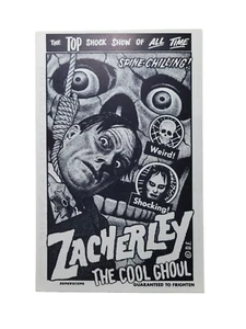 Wacky Movie Posters Post Card 1989 Vintage Zacherley The Cool Ghoul RARE/RARITÄT - Bild 1 von 2