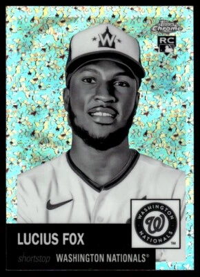 2022 TOPPS CHROME PLATINUM BLACK AND WHITE Lucius Fox Rookie Washington - Image 1 of 2
