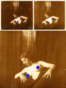 Foto erótica DESNUDO FRANCÉS vidrio estereovista 1900 - 1920 / 733 - Imagen 1 de 4