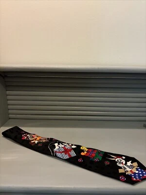 Vintage Looney Tunes Mania Tie Christmas Bugs Bunny Tweety 1995; Stocking Stuffe - Изображение 1 из 4