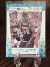 Magic Johnson 1989-90 Fleer All-Stars Sticker #5 Los Angeles Lakers (0830)