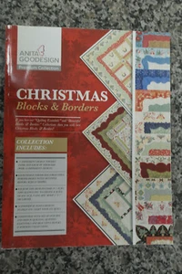 Anita Goodesign Embroidery Designs Premium CHRISTMAS BLOCKS & BORDERS CD & BOOK - Picture 1 of 2