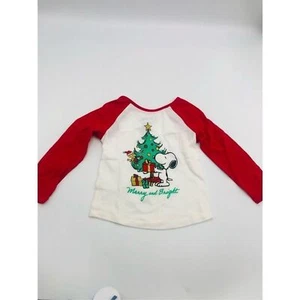 Jumping Beans Peanut Merry & Bright Raglan Graphic Tee 12 Months Toddler Girl - Picture 1 of 4