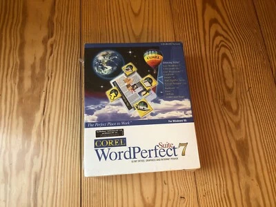 VTG Corel WordPerfect 7 Suite Software For Windows 95 Brand New Old Stock Sealed - Image 1 of 2