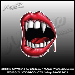 BOCA VAMPIRO - 140mm x 110mm - CALCOMANÍA / PEGATINA - Imagen 1 de 1