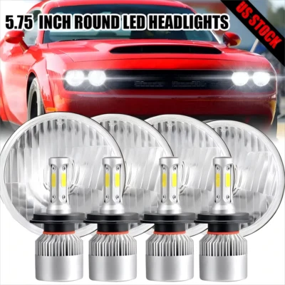 Faros LED altos/bajos para Mercury Cougar 1967-76 Monterey Comet 5 3/4" 5,75 pulgadas Foto 1 de 4