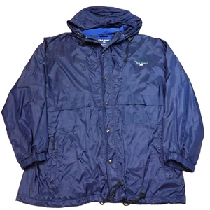 Vintage Polo Sport Ralph Lauren Windbreaker Parka Hooded Jacket Men's XXL Blue - Picture 1 of 22