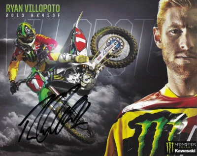 *RYAN VILLOPOTO*FIRMADO*AUTOGRAFIADO*TARJETA FOTOGRÁFICA*MONSTRUO*ENERGÍA*KAWASAKI*CAMPEÓN* Foto 1 de 3